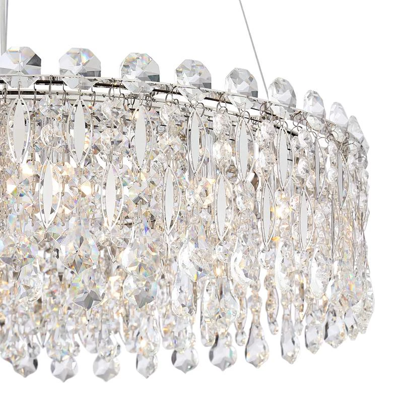 Possini Euro Alyssa 23 1/2" Wide Chrome And Crystal LED Pendant Light 3 Possini Euro Alyssa 23 1/2" Wide Chrome And Crystal LED Pendant Light - Image 3