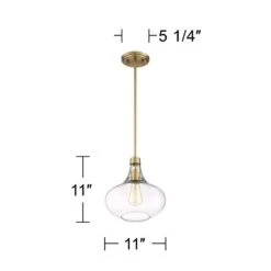 Possini Euro Asni 11" Wide Antique Gold And Glass Modern Mini Pendant -Modern Lamp Shop possini euro asni 11 inch wide antique gold and glass modern mini pendant 23n40views3