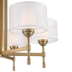 Possini Euro Beauchamp 32" Wide Gold Double Shade 6-Light Chandelier -Modern Lamp Shop possini euro beauchamp 32 inch wide gold double shade 6 light chandelier 86m17views1