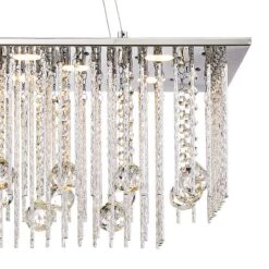 Possini Euro Boyne 29 3/4" Chrome And Crystal LED Kitchen Pendant -Modern Lamp Shop possini euro boyne 29 and three quarter inch chrome and crystal led kitchen pendant 9j540views1