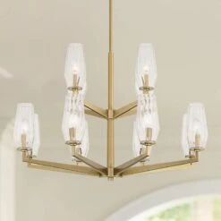 Possini Euro Byzantium 35" Wide Gold 12-Light Modern Luxe Chandelier