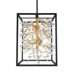 Possini Euro Carrine 15 1/4" Wide Black And Gold 4-Light Pendant Light 7 Possini Euro Carrine 15 1/4" Wide Black And Gold 4-Light Pendant Light -Modern Lamp Shop possini euro carrine 15 and one quarter inch wide black and gold 4 light pendant light 71f56views1