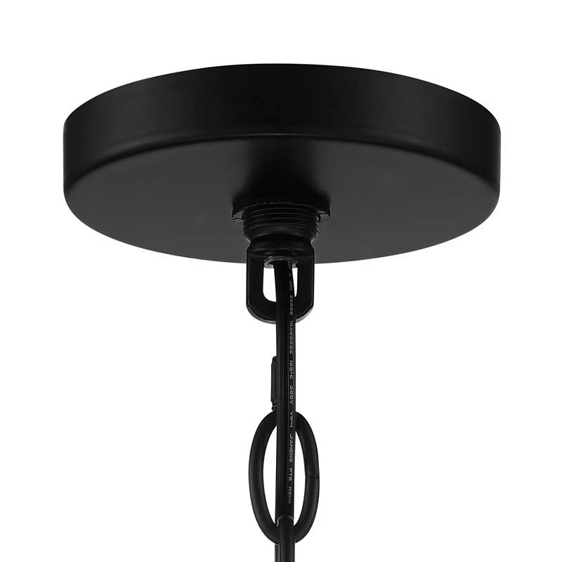 Possini Euro Carrine 15 1/4" Wide Black And Gold 4-Light Pendant Light 5 Possini Euro Carrine 15 1/4" Wide Black And Gold 4-Light Pendant Light - Image 5