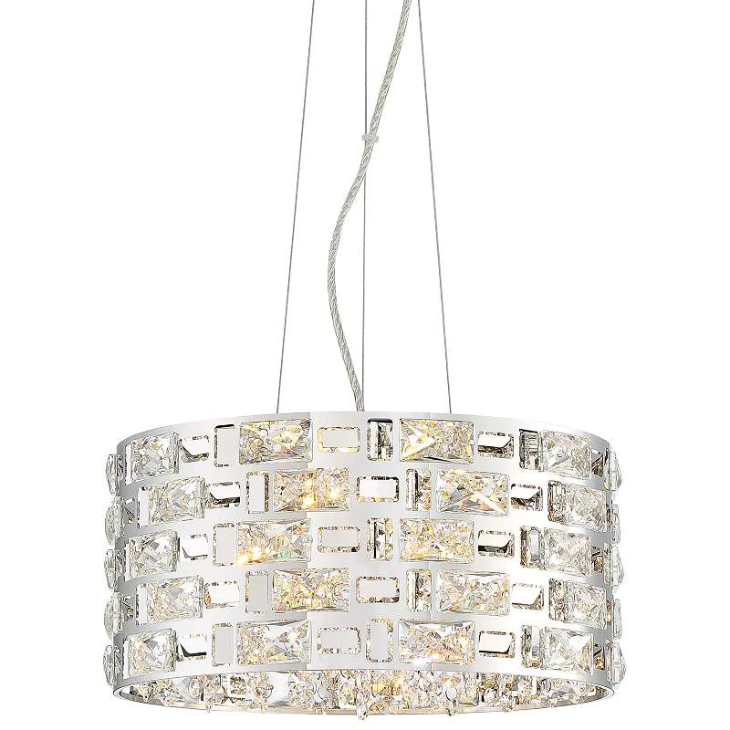 Possini Euro Crystal Rain 15 1/2" Wide Chrome LED Pendant 2 Possini Euro Crystal Rain 15 1/2" Wide Chrome LED Pendant - Image 2