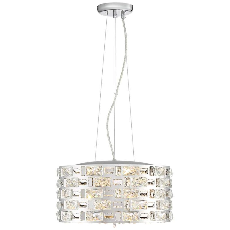 Possini Euro Crystal Rain 15 1/2" Wide Chrome LED Pendant 5 Possini Euro Crystal Rain 15 1/2" Wide Chrome LED Pendant - Image 5