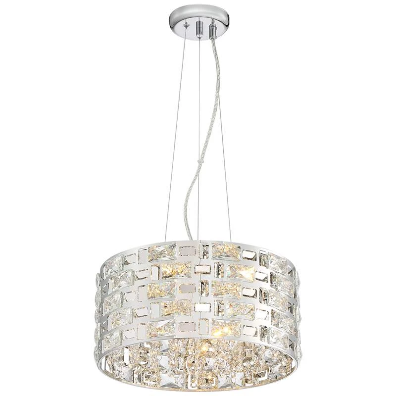 Possini Euro Crystal Rain 15 1/2" Wide Chrome LED Pendant 6 Possini Euro Crystal Rain 15 1/2" Wide Chrome LED Pendant - Image 6