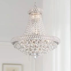 Possini Euro Diana 20" Wide Nickel Crystal Chandelier