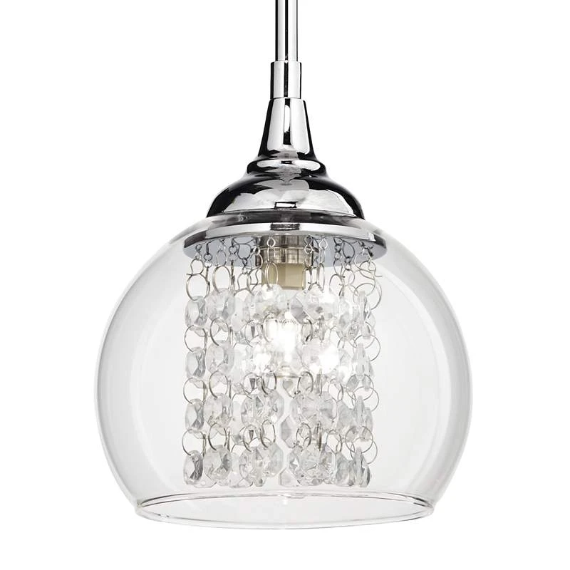 Possini Euro Encircled 6" Wide Crystal Glass Modern LED Mini Pendant 3 Possini Euro Encircled 6" Wide Crystal Glass Modern LED Mini Pendant - Image 3