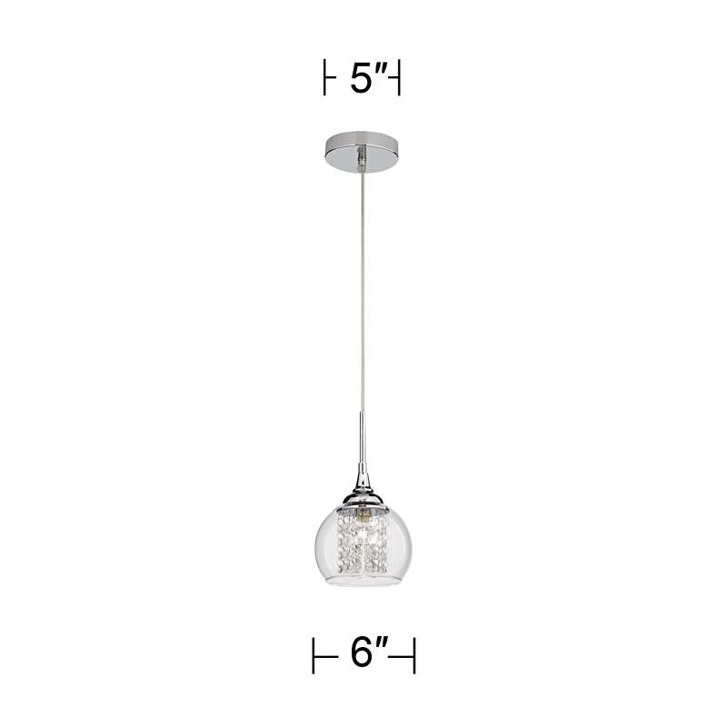 Possini Euro Encircled 6" Wide Crystal Glass Modern LED Mini Pendant 6 Possini Euro Encircled 6" Wide Crystal Glass Modern LED Mini Pendant - Image 6