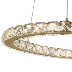 Possini Euro Glenna 23 1/4" Wide Gold 2-Ring Oval LED Pendant Light -Modern Lamp Shop possini euro glenna 23 and one quarter inch wide gold 2 ring oval led pendant light 496n1views2