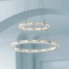 Possini Euro Glenna 23 3/4" Wide Chrome 2-Ring LED Pendant Light