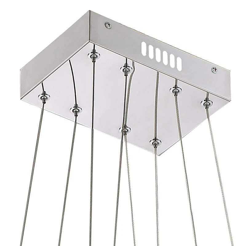 Possini Euro Glenna 23 3/4" Wide Chrome 2-Ring LED Pendant Light 4 Possini Euro Glenna 23 3/4" Wide Chrome 2-Ring LED Pendant Light - Image 4