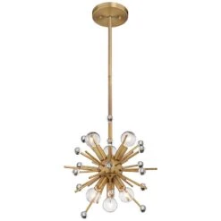 Possini Euro Janae 12" Wide Gold Modern Sputnik 6-Light Mini Pendant -Modern Lamp Shop possini euro janae 12 inch wide gold modern sputnik 6 light mini pendant 42d65views4