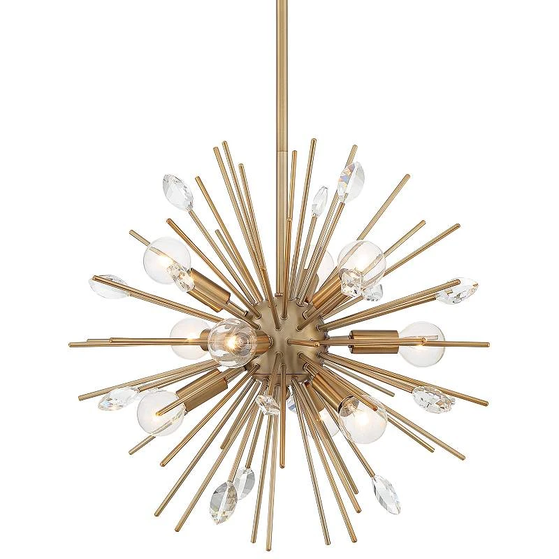 Possini Euro Janae 18" Wide Antique Gold Sputnik Pendant Light 2 Possini Euro Janae 18" Wide Antique Gold Sputnik Pendant Light - Image 2