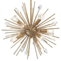 Possini Euro Janae 18" Wide Antique Gold Sputnik Pendant Light 10 Possini Euro Janae 18" Wide Antique Gold Sputnik Pendant Light -Modern Lamp Shop possini euro janae 18 inch wide antique gold sputnik pendant light 46f80views2