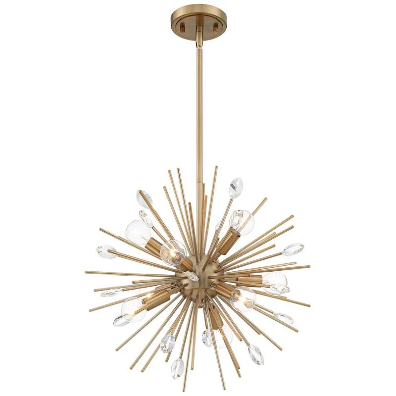 Possini Euro Janae 18" Wide Antique Gold Sputnik Pendant Light 6 Possini Euro Janae 18" Wide Antique Gold Sputnik Pendant Light - Image 6
