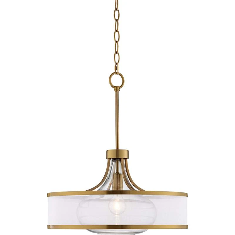 Possini Euro Layne 19" Wide Warm Antique Gold Pendant Light 6 Possini Euro Layne 19" Wide Warm Antique Gold Pendant Light - Image 6