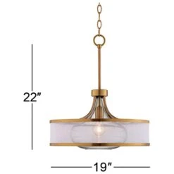 Possini Euro Layne 19" Wide Warm Antique Gold Pendant Light 13 Possini Euro Layne 19" Wide Warm Antique Gold Pendant Light -Modern Lamp Shop possini euro layne 19 inch wide warm antique gold pendant light 23n44views5