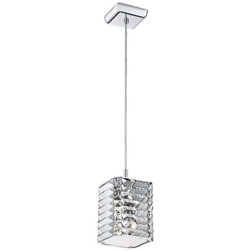 Possini Euro Lenke Chrome 6" Wide Modern Crystal Mini Pendant 5 Possini Euro Lenke Chrome 6" Wide Modern Crystal Mini Pendant - Image 5