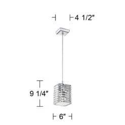 Possini Euro Lenke Chrome 6" Wide Modern Crystal Mini Pendant 11 Possini Euro Lenke Chrome 6" Wide Modern Crystal Mini Pendant -Modern Lamp Shop possini euro lenke chrome 6 inch wide modern crystal mini pendant 7c581views4