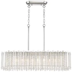 Possini Euro Mirabell 34" Crystal LED Kitchen Island Linear Pendant 10 Possini Euro Mirabell 34" Crystal LED Kitchen Island Linear Pendant -Modern Lamp Shop possini euro mirabell 34 inch crystal led kitchen island linear pendant 67c46views3