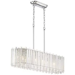 Possini Euro Mirabell 34" Crystal LED Kitchen Island Linear Pendant 11 Possini Euro Mirabell 34" Crystal LED Kitchen Island Linear Pendant -Modern Lamp Shop possini euro mirabell 34 inch crystal led kitchen island linear pendant 67c46views4