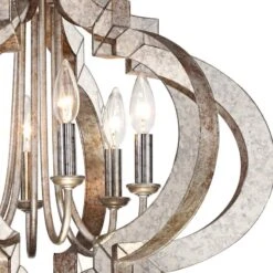 Possini Euro Ornament 23 1/4" Wide Aged Silver 6-Light Chandelier -Modern Lamp Shop possini euro ornament 23 and one quarter inch wide aged silver 6 light chandelier t5031views1