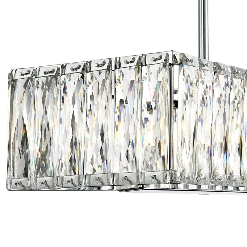 Possini Euro Sera 33 1/2" Chrome Crystal Kitchen Island Light Pendant 3 Possini Euro Sera 33 1/2" Chrome Crystal Kitchen Island Light Pendant - Image 3