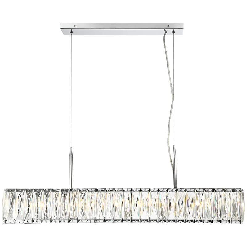 Possini Euro Sera 33 1/2" Chrome Crystal Kitchen Island Light Pendant 5 Possini Euro Sera 33 1/2" Chrome Crystal Kitchen Island Light Pendant - Image 5