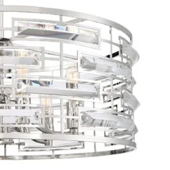 Possini Euro Smart 20" Wide Nickel And Crystal Modern Pendant Light -Modern Lamp Shop possini euro smart 20 inch wide nickel and crystal modern pendant light 39h46views1