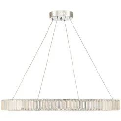 Possini Euro Vesta 35 1/2" Wide Chrome LED Ring Pendant Chandelier -Modern Lamp Shop possini euro vesta 35 and one half inch wide chrome led ring pendant chandelier 35c50views3