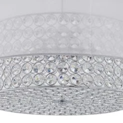 Possini Euro Viviette 20" Wide Chrome And Modern Crystal Pendant Light -Modern Lamp Shop possini euro viviette 20 inch wide chrome and modern crystal pendant light 8g479views2