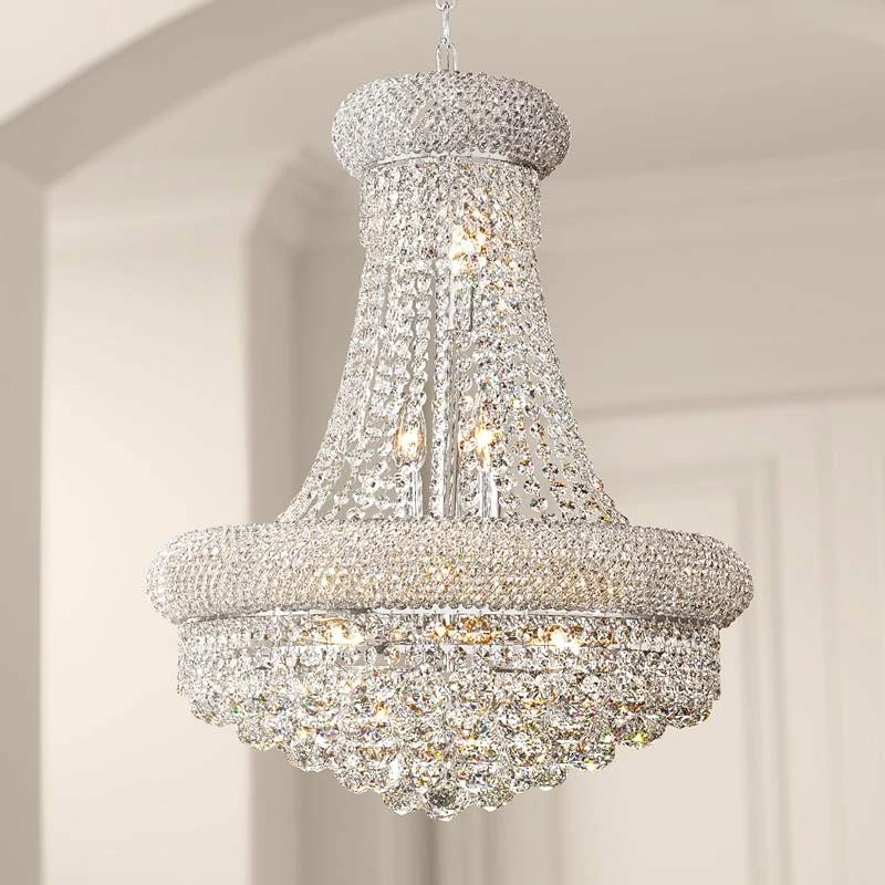 Primo 20" Wide Chrome Crystal Chandelier 1 Primo 20" Wide Chrome Crystal Chandelier