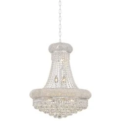 Primo 20" Wide Chrome Crystal Chandelier 6 Primo 20" Wide Chrome Crystal Chandelier -Modern Lamp Shop primo 20 inch wide chrome crystal chandelier 1k024views1