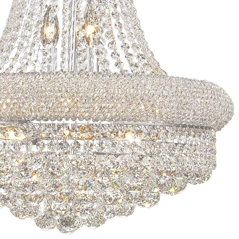 Primo 20" Wide Chrome Crystal Chandelier 4 Primo 20" Wide Chrome Crystal Chandelier - Image 4