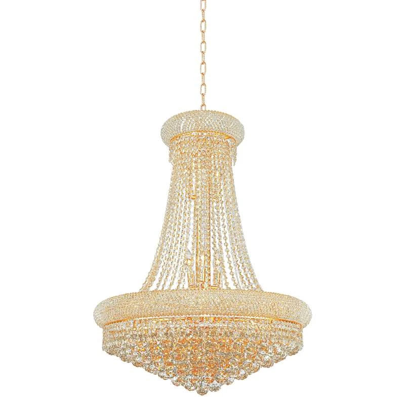 Primo 28" Traditional Gold And Crystal Chandelier By Elegant Lighting 3 Primo 28" Traditional Gold And Crystal Chandelier By Elegant Lighting - Image 3