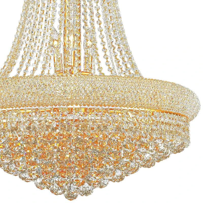 Primo 28" Traditional Gold And Crystal Chandelier By Elegant Lighting 4 Primo 28" Traditional Gold And Crystal Chandelier By Elegant Lighting - Image 4