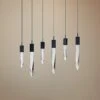 Quartz 39 1/4"W Black 12-LED Kitchen Island Light Pendant
