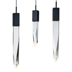 Quartz 39 1/4"W Black 12-LED Kitchen Island Light Pendant -Modern Lamp Shop quartz 39 and one quarter inchw black 12 led kitchen island light pendant 69c60views1