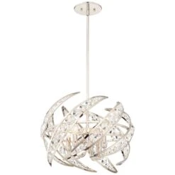 Quoizel Platinum Crescent 18" Wide Nickel 4-Light Modern Pendant Light 11 Quoizel Platinum Crescent 18" Wide Nickel 4-Light Modern Pendant Light -Modern Lamp Shop quoizel platinum crescent 18 inch wide nickel 4 light modern pendant light 18t66views3