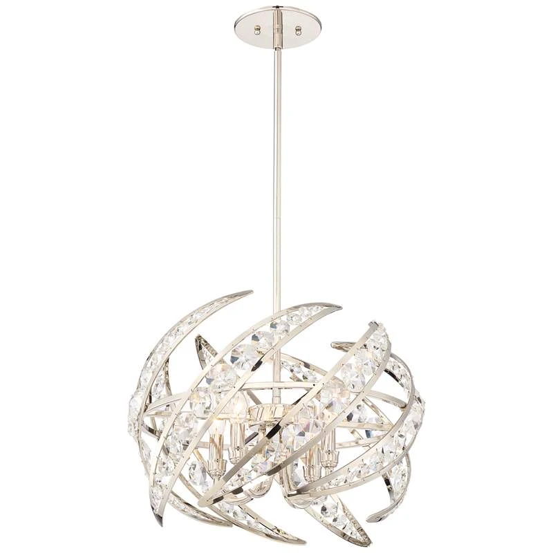 Quoizel Platinum Crescent 18" Wide Nickel 4-Light Modern Pendant Light 5 Quoizel Platinum Crescent 18" Wide Nickel 4-Light Modern Pendant Light - Image 5