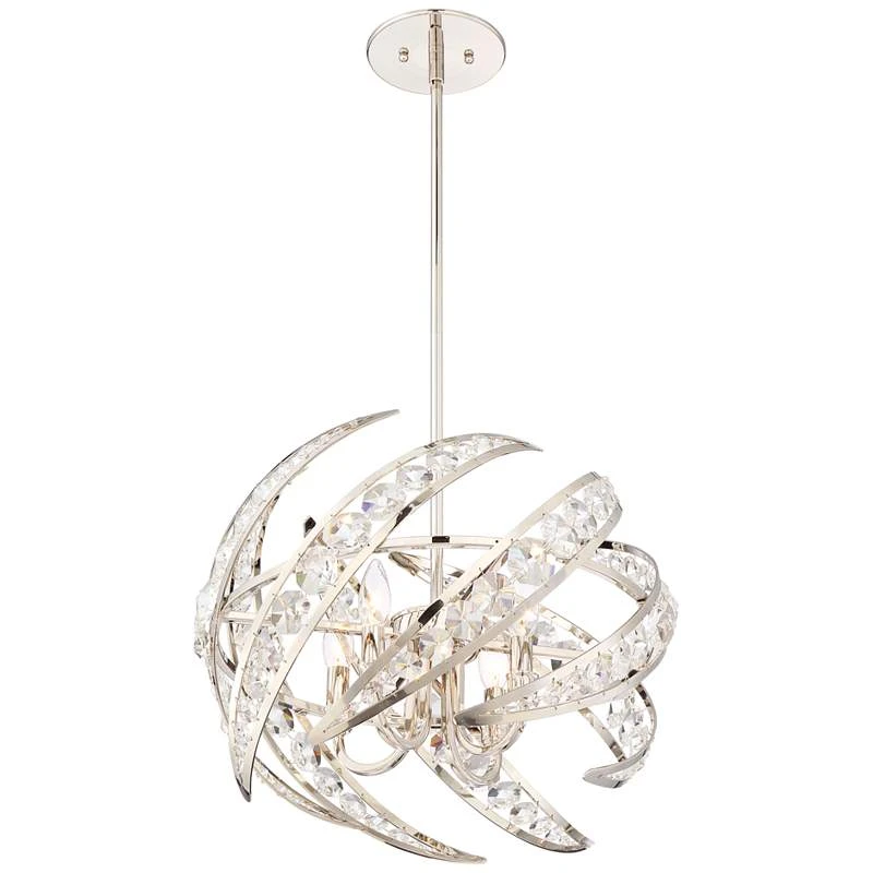 Quoizel Platinum Crescent 18" Wide Nickel 4-Light Modern Pendant Light 6 Quoizel Platinum Crescent 18" Wide Nickel 4-Light Modern Pendant Light - Image 6