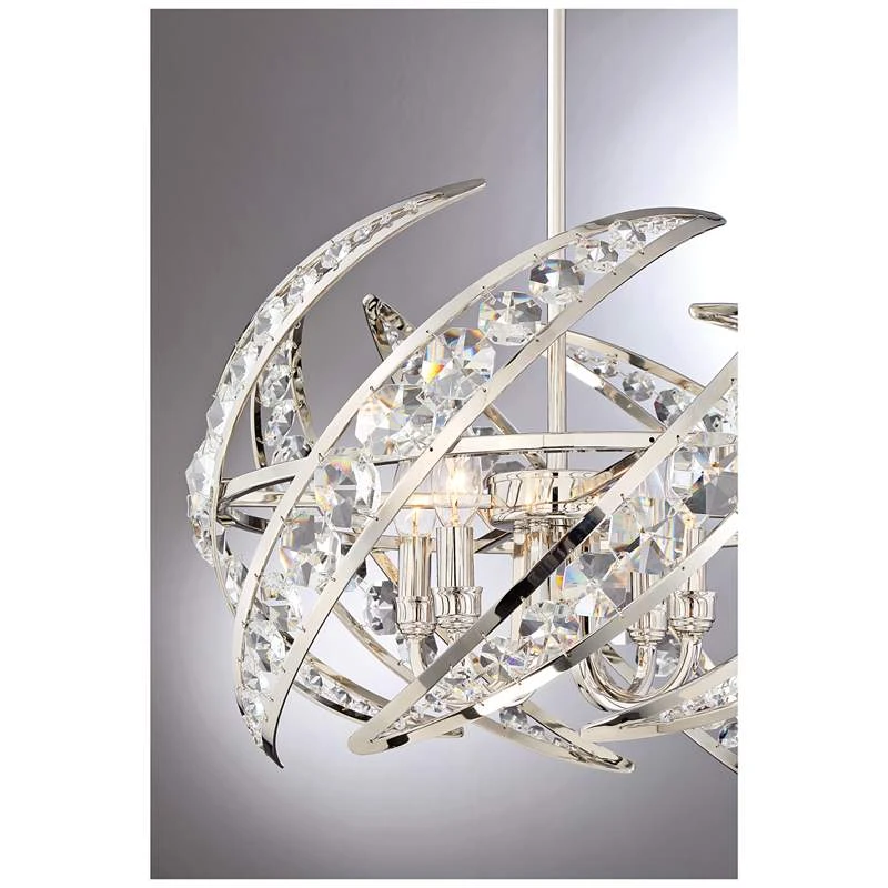 Quoizel Platinum Crescent 18" Wide Nickel 4-Light Modern Pendant Light 7 Quoizel Platinum Crescent 18" Wide Nickel 4-Light Modern Pendant Light - Image 7
