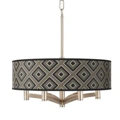 Rhythm Ava 6-Light Nickel Pendant Chandelier