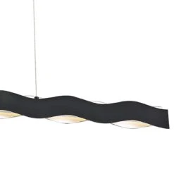 Ripple 48 1/2" Wide Black LED Kitchen Island Light Pendant 5 Ripple 48 1/2" Wide Black LED Kitchen Island Light Pendant -Modern Lamp Shop ripple 48 and one half inch wide black led kitchen island light pendant 66p59views1