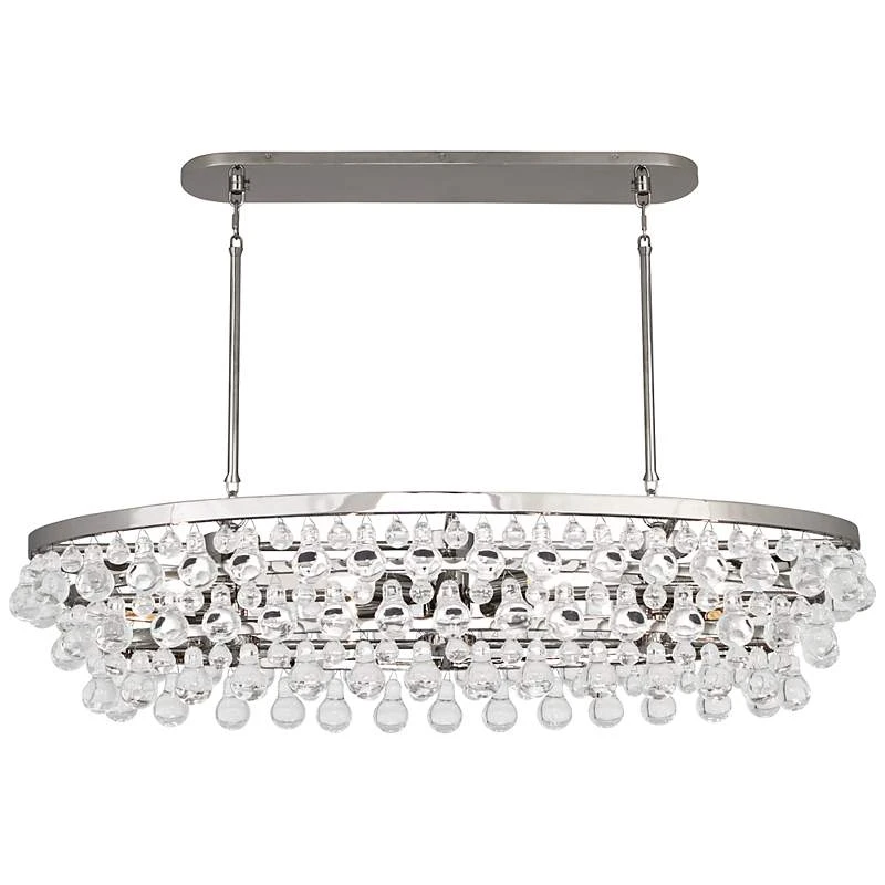Robert Abbey Bling 42 3/4" Wide Nickel Oval Chandelier 2 Robert Abbey Bling 42 3/4" Wide Nickel Oval Chandelier - Image 2