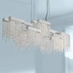 Rossi 51 1/4"W Chrome LED Kitchen Island Light Chandelier