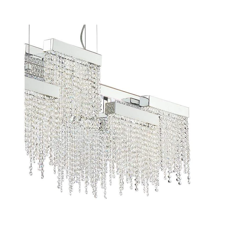 Rossi 51 1/4"W Chrome LED Kitchen Island Light Chandelier 3 Rossi 51 1/4"W Chrome LED Kitchen Island Light Chandelier - Image 3