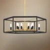 Sable Point 26" Wide Black And Gold 12-Light Pendant Light