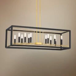 Sable Point 38 1/4"W Gold Kitchen Island Light Chandelier